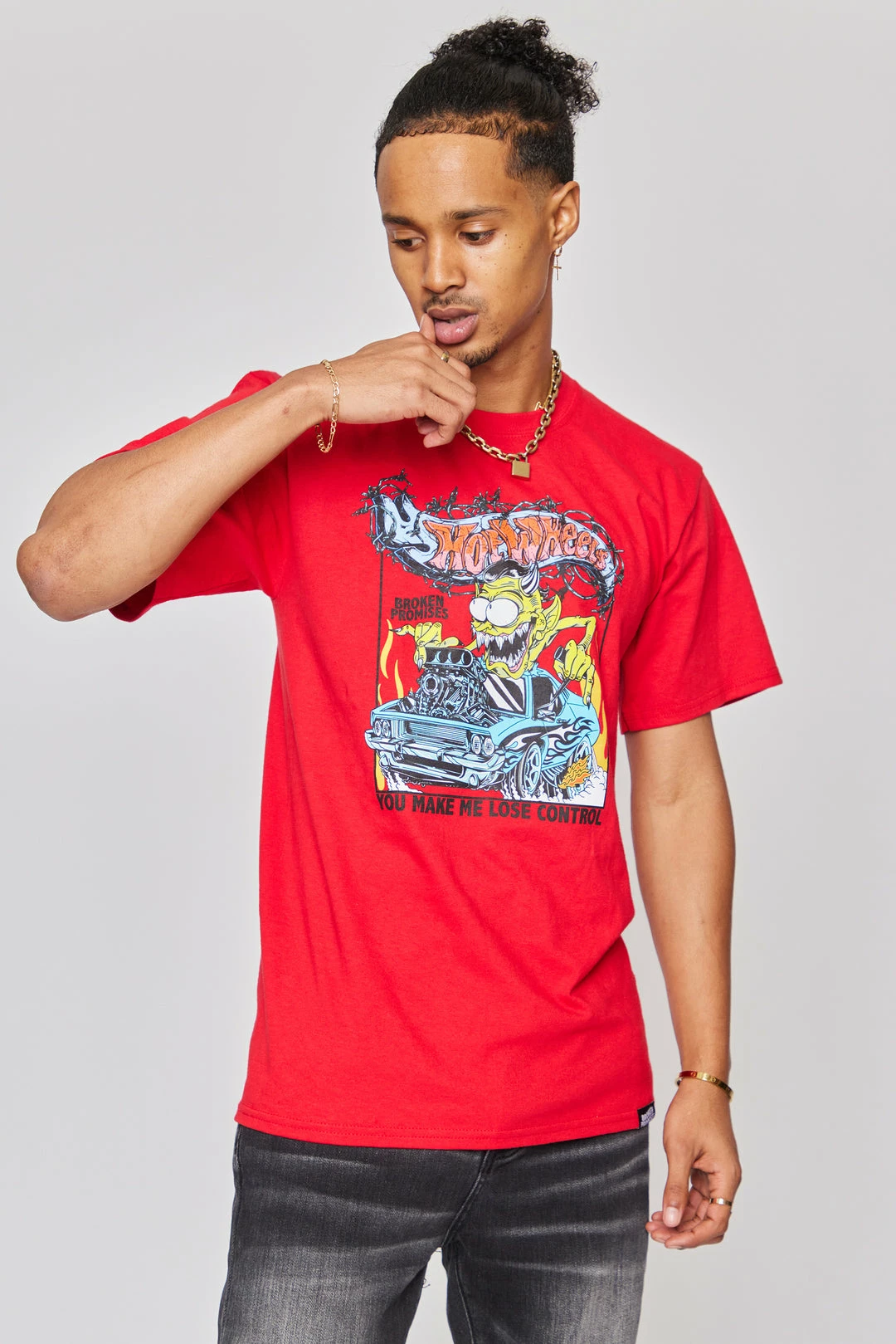 BROKEN PROMISES BP X Hot Wheels Control Tee Red 7 BROKEN PROMISES BP X Hot Wheels Control Tee Red