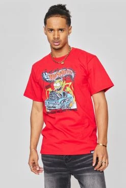 BROKEN PROMISES BP X Hot Wheels Control Tee Red