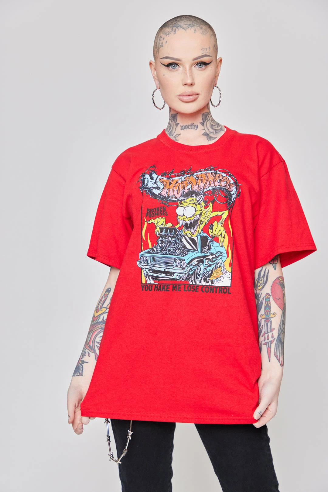 BROKEN PROMISES BP X Hot Wheels Control Tee Red 9 BROKEN PROMISES BP X Hot Wheels Control Tee Red