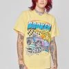 BROKEN PROMISES BP X Hot Wheels Heart Race Tee Yellow 2 BROKEN PROMISES BP X Hot Wheels Heart Race Tee Yellow