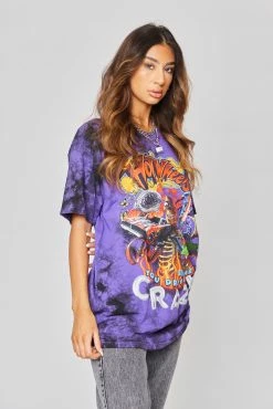 BROKEN PROMISES BP X Hot Wheels Track Tee Tie Dye Purple