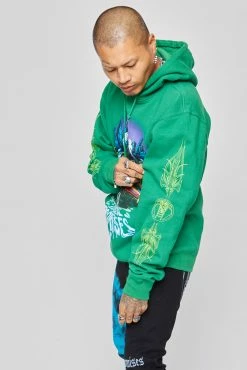 BROKEN PROMISES BP X Hot Wheels Feeling Low Hoodie Green