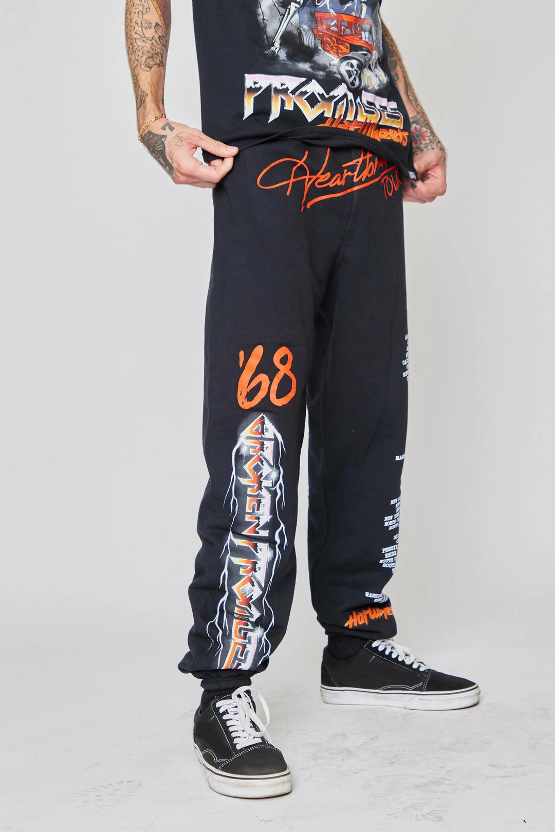 BROKEN PROMISES BP X Hot Wheels Tour Sweats Black Bottoms 6 BROKEN PROMISES BP X Hot Wheels Tour Sweats Black Bottoms