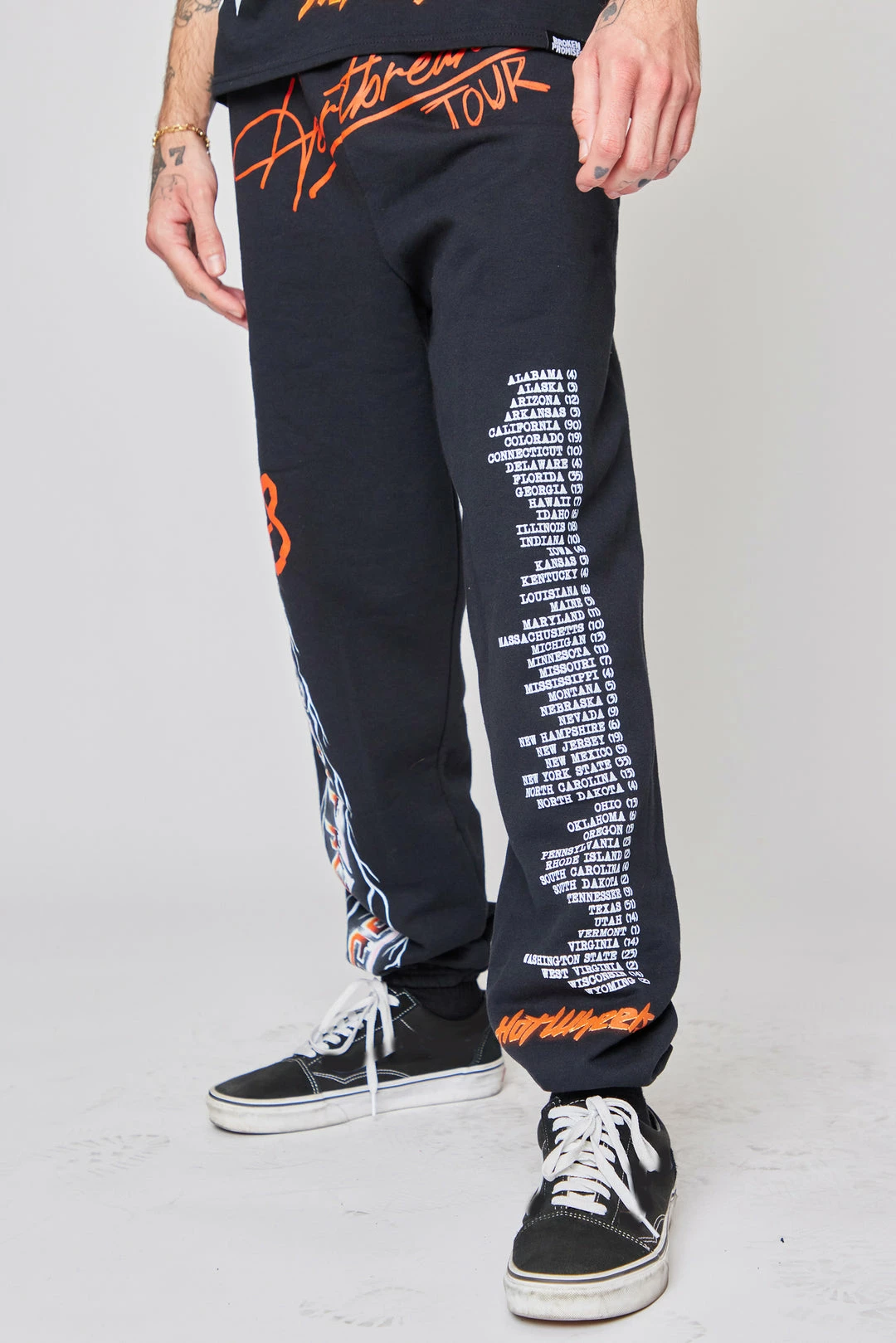 BROKEN PROMISES BP X Hot Wheels Tour Sweats Black Bottoms 7 BROKEN PROMISES BP X Hot Wheels Tour Sweats Black Bottoms