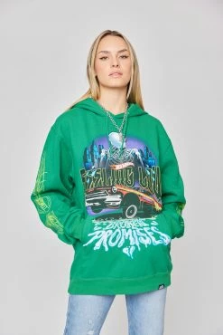 BROKEN PROMISES BP X Hot Wheels Feeling Low Hoodie Green