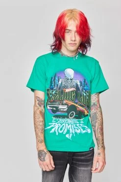 BROKEN PROMISES Shirts BP X Hot Wheels Feeling Low SST Green