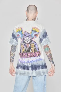 CASH Bad Chemistry Stripe Dye Tee White/Grey Shirts