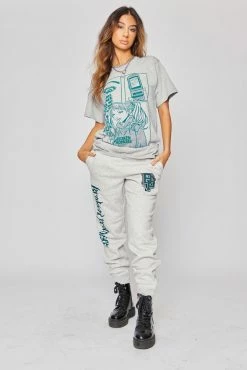 BROKEN PROMISES Leave Me Alone Grey S/S Tee Shirts