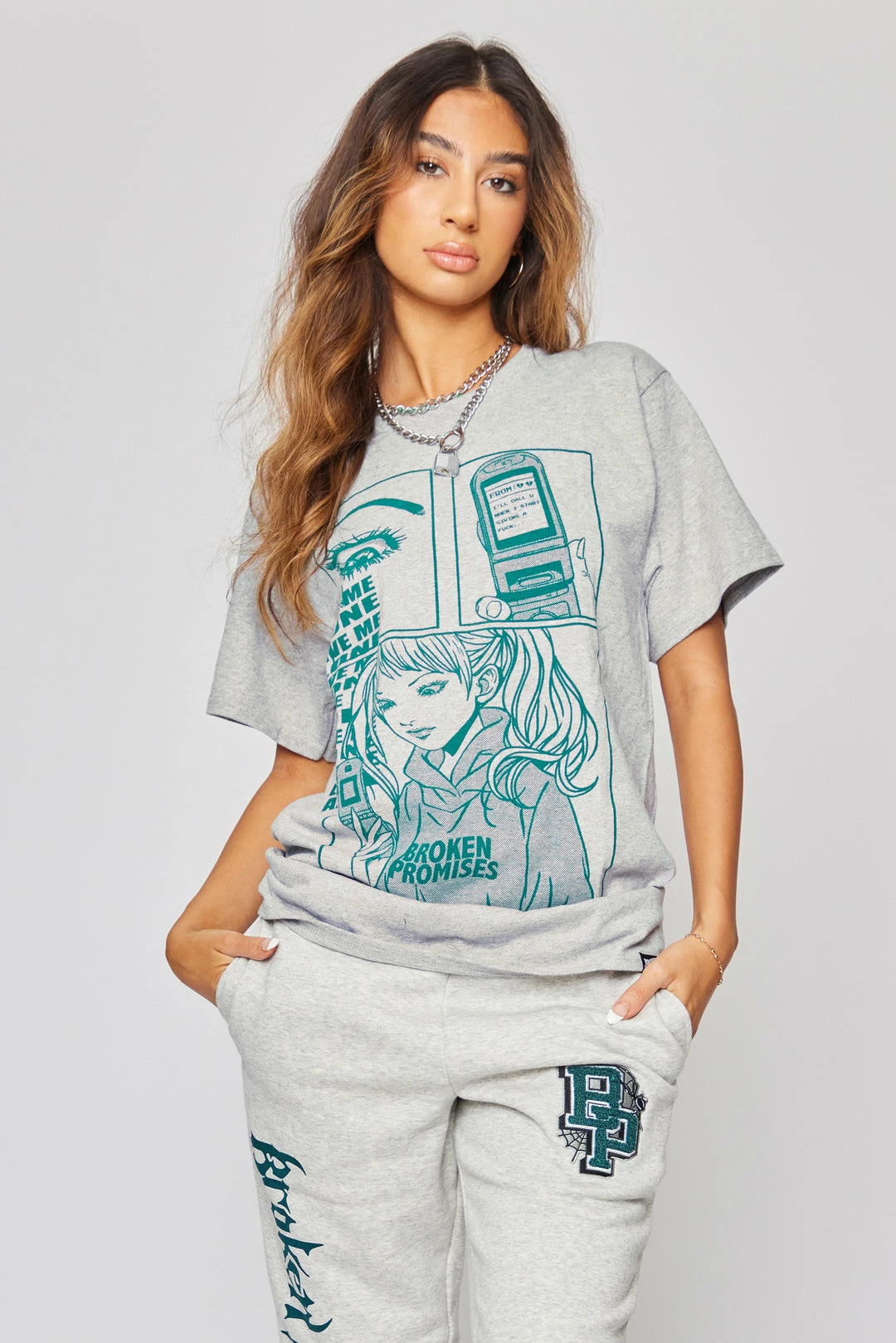 BROKEN PROMISES Leave Me Alone Grey S/S Tee Shirts 3 BROKEN PROMISES Leave Me Alone Grey S/S Tee Shirts