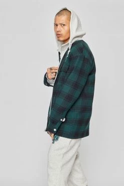 BROKEN PROMISES Poor Sport Flannel Zip Up Shirts