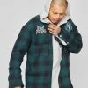 BROKEN PROMISES Poor Sport Flannel Zip Up Shirts