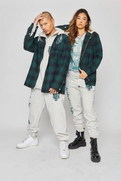 BROKEN PROMISES Poor Sport Flannel Zip Up Shirts