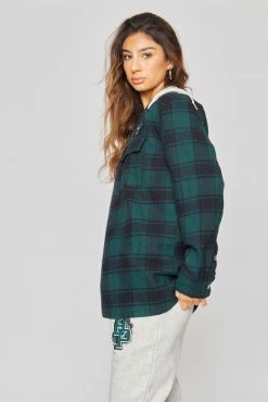 BROKEN PROMISES Poor Sport Flannel Zip Up Shirts