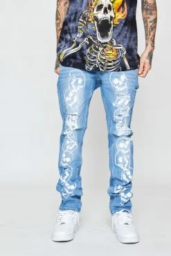 BROKEN PROMISES Bottoms Catacombs Denim Light Blue