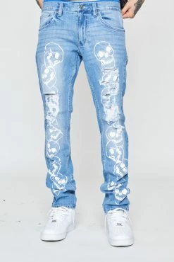 BROKEN PROMISES Bottoms Catacombs Denim Light Blue