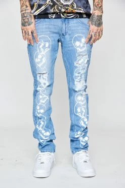 BROKEN PROMISES Bottoms Catacombs Denim Light Blue