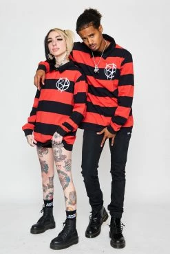 BROKEN PROMISES Shirts Riot Striped Polo L/S