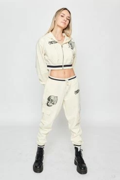 BROKEN PROMISES Jawbreaker Crop Hoodie