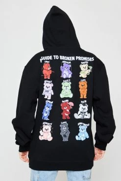 BROKEN PROMISES Bear Guide Black Hoodie Hoodies