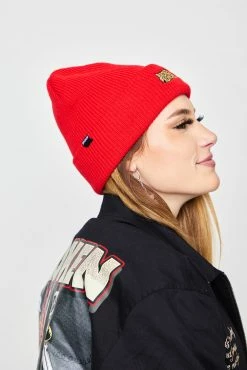 BROKEN PROMISES Headwear Last Call Beanie Red