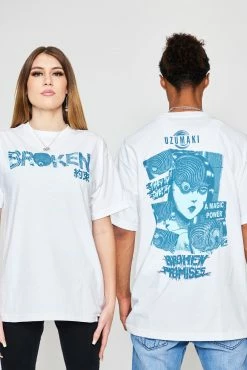 BROKEN PROMISES Shirts Junji Ito Magic Power S/S White