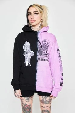 BROKEN PROMISES Hoodies Junji Ito Medusa Split Dye Hoodie