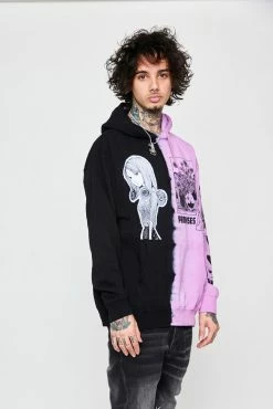 BROKEN PROMISES Hoodies Junji Ito Medusa Split Dye Hoodie