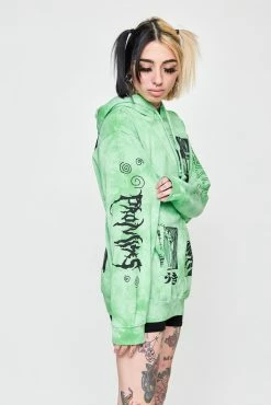 CASH Hoodies Junji Ito The Scar Hoodie Green