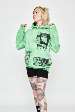 CASH Hoodies Junji Ito The Scar Hoodie Green