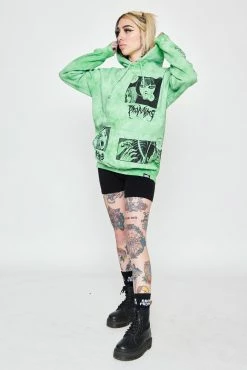 CASH Hoodies Junji Ito The Scar Hoodie Green