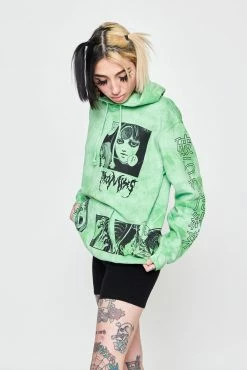 CASH Hoodies Junji Ito The Scar Hoodie Green