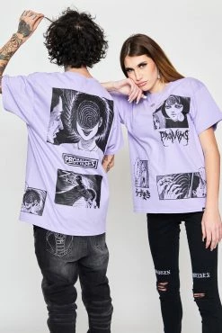 BROKEN PROMISES Shirts Junji Ito The Scar Tee Light Purple