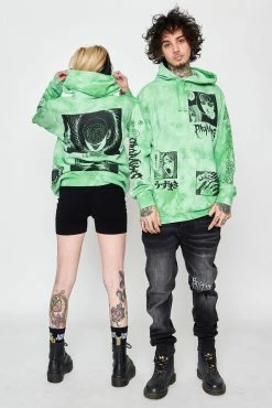 CASH Hoodies Junji Ito The Scar Hoodie Green
