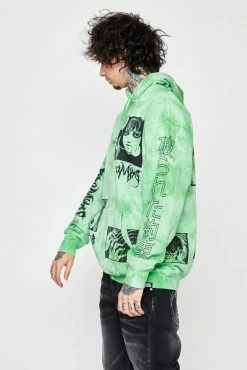 CASH Hoodies Junji Ito The Scar Hoodie Green