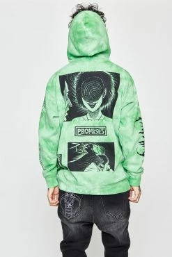 CASH Hoodies Junji Ito The Scar Hoodie Green