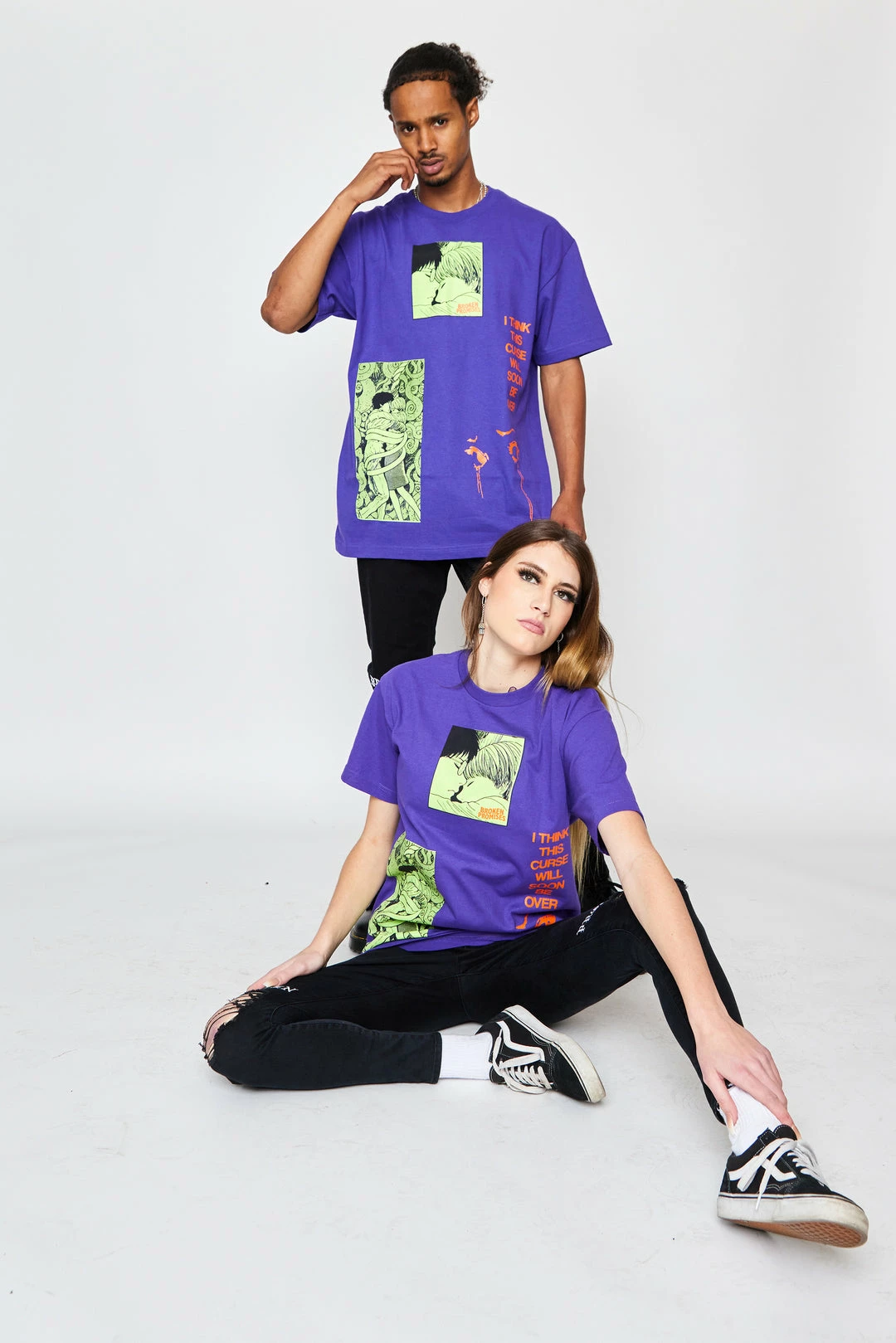 BROKEN PROMISES Junji Ito The Curse Tee Purple Shirts 13 BROKEN PROMISES Junji Ito The Curse Tee Purple Shirts