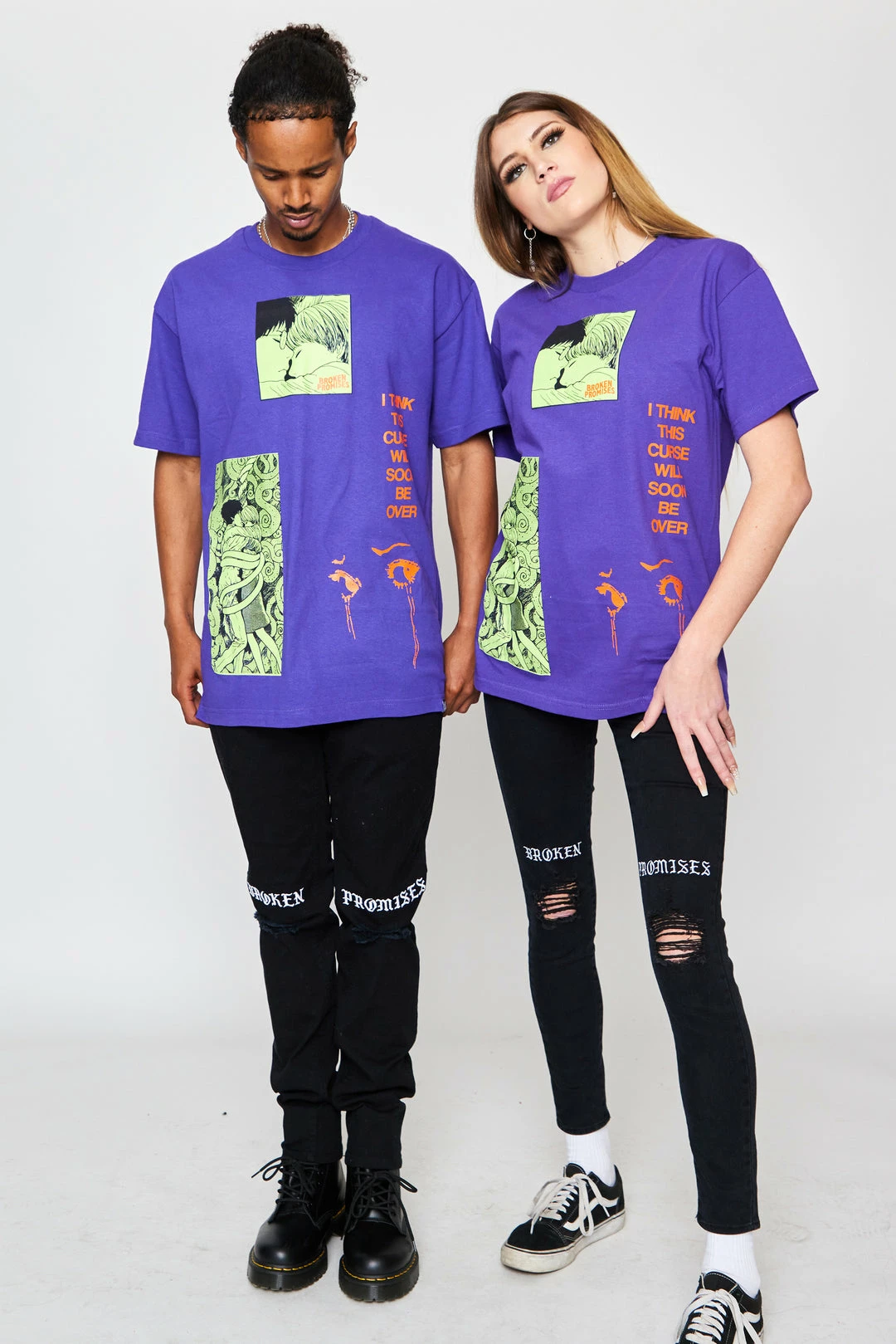 BROKEN PROMISES Junji Ito The Curse Tee Purple Shirts 4 BROKEN PROMISES Junji Ito The Curse Tee Purple Shirts