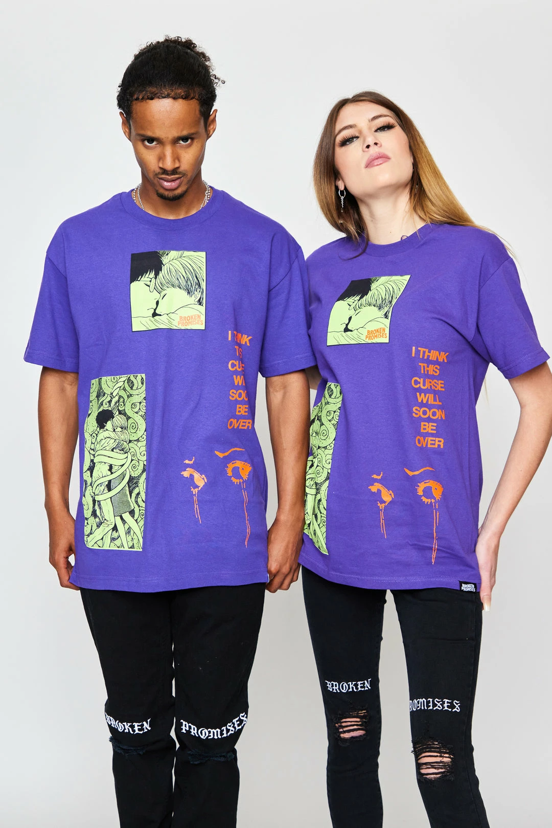 BROKEN PROMISES Junji Ito The Curse Tee Purple Shirts 5 BROKEN PROMISES Junji Ito The Curse Tee Purple Shirts