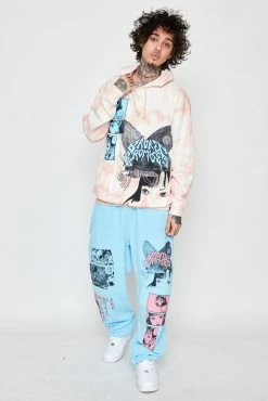 CASH Hoodies Junji Ito Butterflies Hoodie Pink