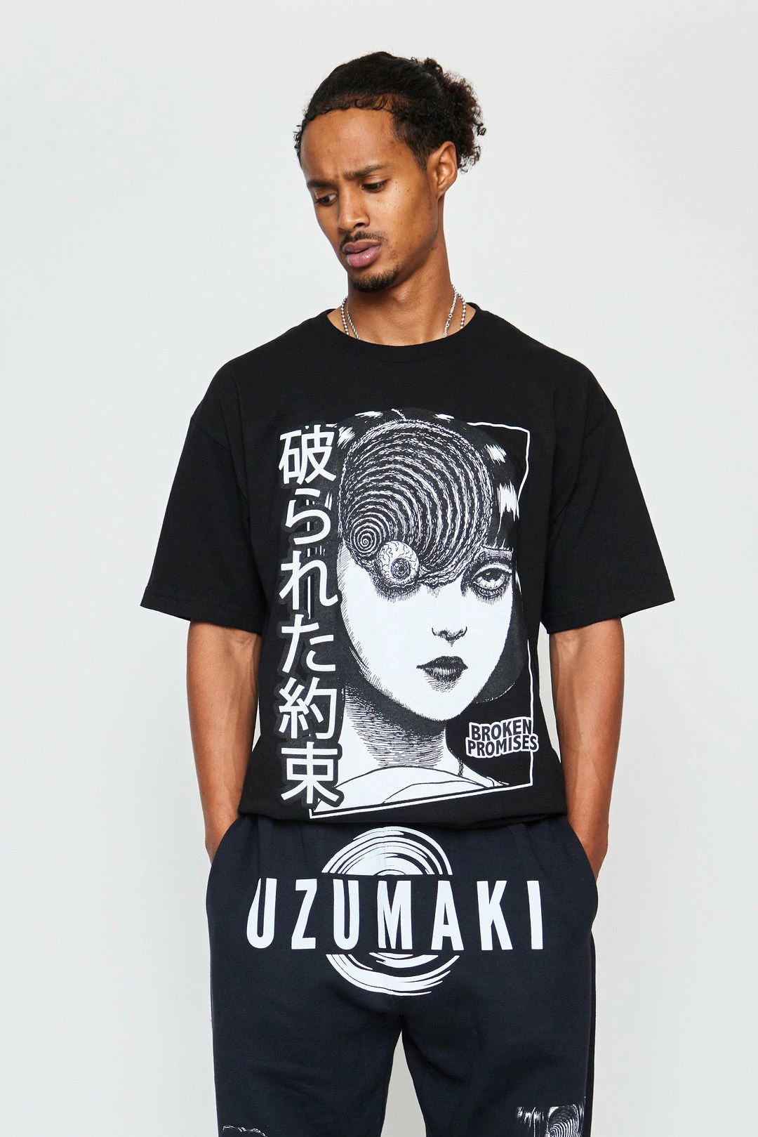 CASH Junji Ito Uzumaki Tee Black 3 CASH Junji Ito Uzumaki Tee Black