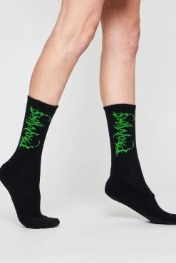 BROKEN PROMISES Graveyard Sock - Black
