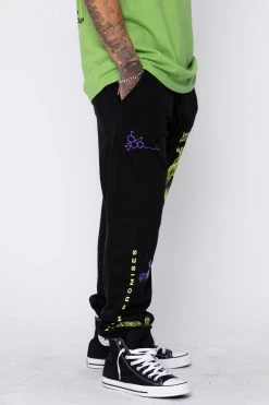 BROKEN PROMISES Bottoms Delirious Sweatpants Black