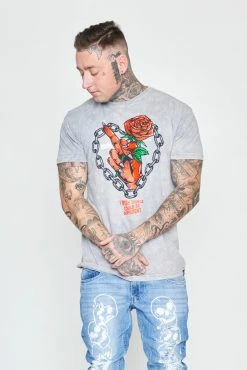 CASH Could Be Different Washed Tee Grey Lava Shirts