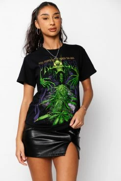 BROKEN PROMISES Grim Reefer Tee Black Shirts