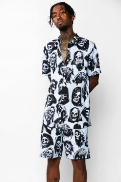 CASH Shirts Reaper Guide Button Up Shirt Blue