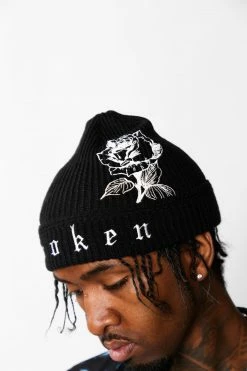 BROKEN PROMISES Wait Forever Beanie Black