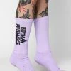 BROKEN PROMISES Planetary Socks Light Purple