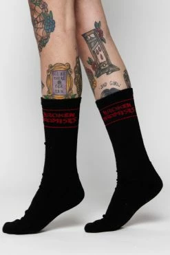BROKEN PROMISES Stark Socks Black 11 BROKEN PROMISES Stark Socks Black