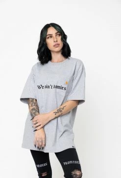 CASH We Ain't Homies Pocket Tee Heather Grey