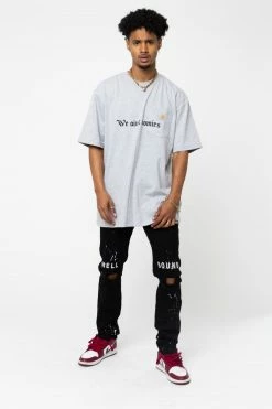 CASH We Ain't Homies Pocket Tee Heather Grey